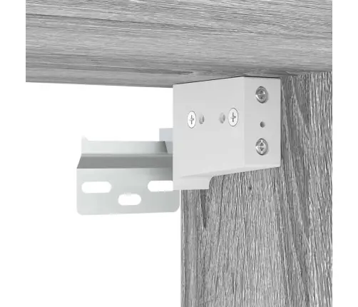 Tv Spintelių Komplektas, 4 Dalių, Pilkas Ąžuolo, Mediena