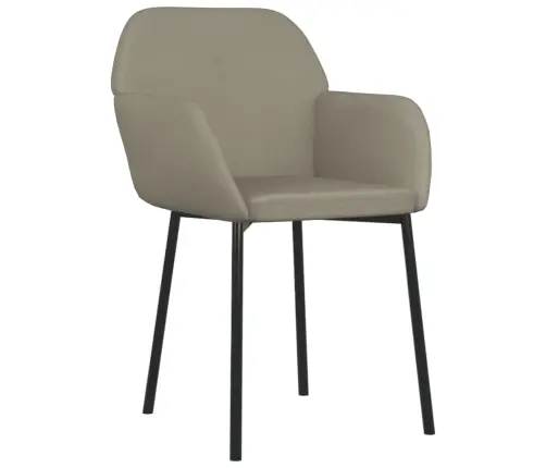 Virtuves Krēsli, 2 Gab., Gaiši Pelēks Samts Vidaxl