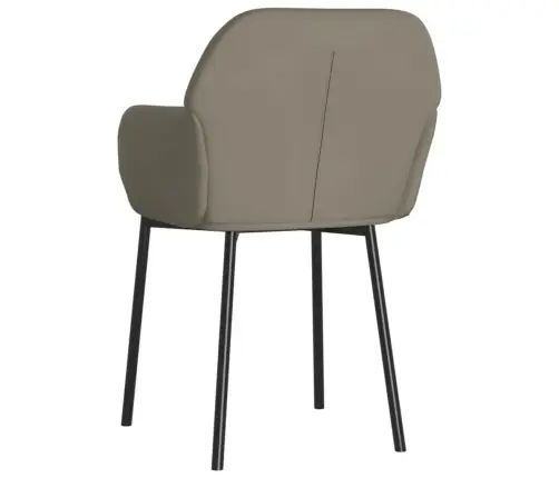 Virtuves Krēsli, 2 Gab., Gaiši Pelēks Samts Vidaxl