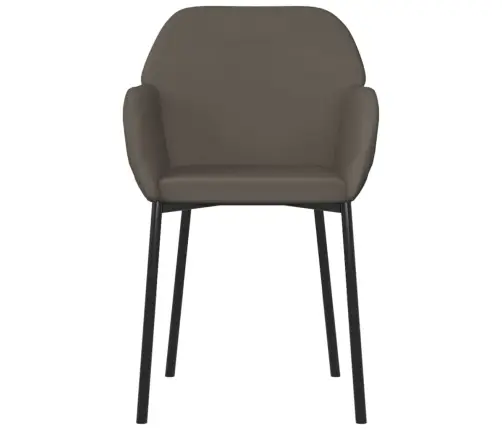 Virtuves Krēsli, 2 Gab., Tumši Pelēks Samts Vidaxl