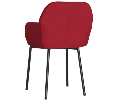 Valgomojo Kėdės, 2Vnt., Raudonojo Vyno Spalvos, Aksomas