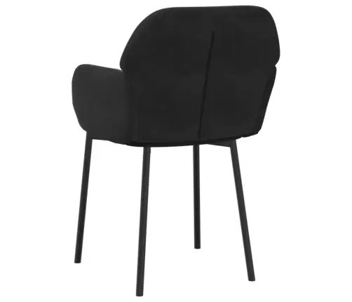 Virtuves Krēsli, 2 Gab., Melns Samts Vidaxl