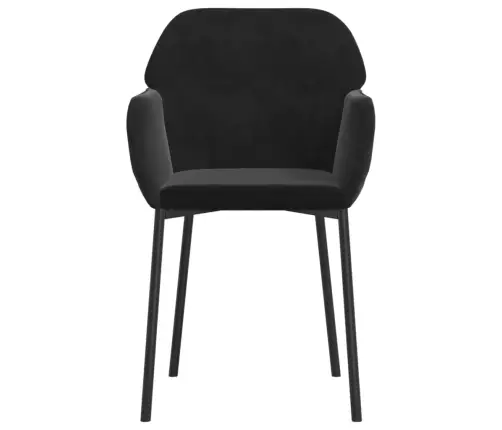 Virtuves Krēsli, 2 Gab., Melns Samts Vidaxl