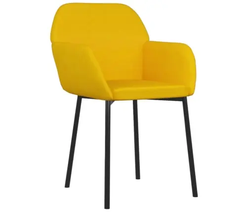 Virtuves Krēsli, 2 Gab., Dzeltens Samts Vidaxl