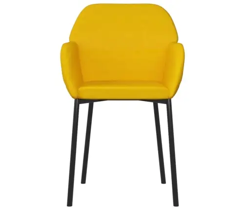 Virtuves Krēsli, 2 Gab., Dzeltens Samts Vidaxl