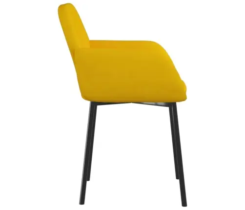 Virtuves Krēsli, 2 Gab., Dzeltens Samts Vidaxl