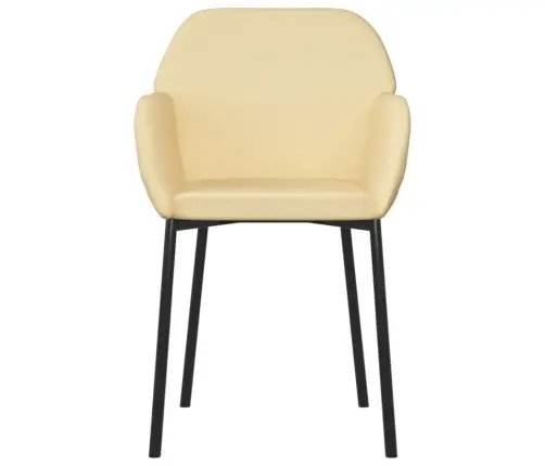 Valgomojo Kėdės, 2Vnt., Kreminės Spalvos, Aksomas