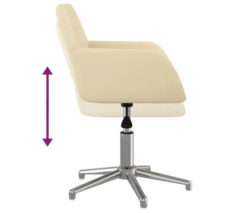 Biroja Krēsls, Krēmkrāsas Audums Vidaxl