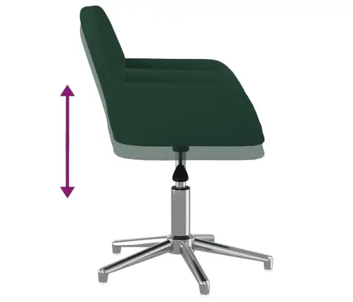 Biroja Krēsls, Tumši Zaļš Samts Vidaxl