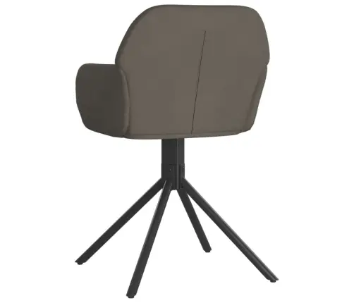 Grozāmi Virtuves Krēsli, 2 Gab., Tumši Pelēks Samts Vidaxl