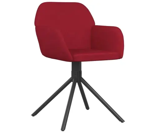 Grozāmi Virtuves Krēsli, 2 Gab., Vīnsarkans Samts Vidaxl