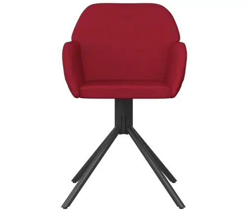 Grozāmi Virtuves Krēsli, 2 Gab., Vīnsarkans Samts Vidaxl