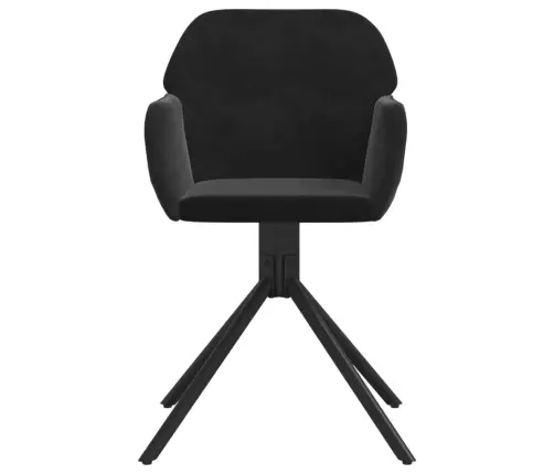 Grozāmi Virtuves Krēsli, 2 Gab., Melns Samts Vidaxl Grozāmi Virtuves Krēsli, 2 Gab., Melns Samts Vidaxl