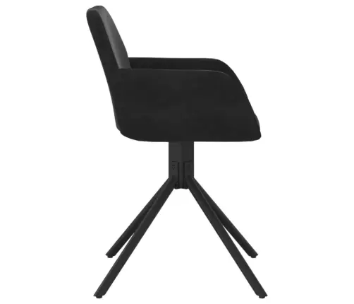 Grozāmi Virtuves Krēsli, 2 Gab., Melns Samts Vidaxl Grozāmi Virtuves Krēsli, 2 Gab., Melns Samts Vidaxl