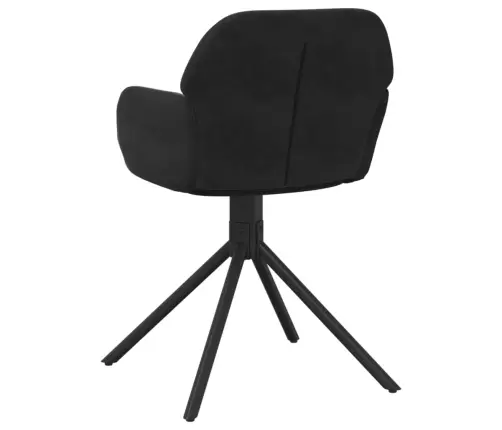 Grozāmi Virtuves Krēsli, 2 Gab., Melns Samts Vidaxl Grozāmi Virtuves Krēsli, 2 Gab., Melns Samts Vidaxl