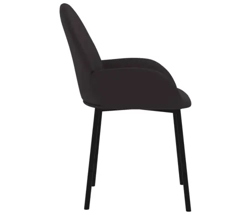 Valgomojo Kėdės, 2 Vnt., Juodos, Dirbtinė Oda