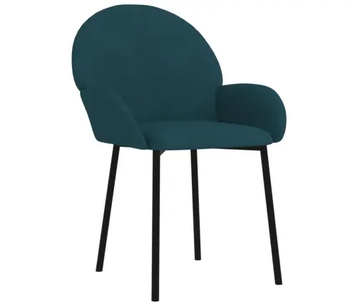 Virtuves Krēsli, 2 Gab., Zils Samts Vidaxl