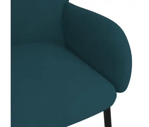 Virtuves Krēsli, 2 Gab., Zils Samts Vidaxl