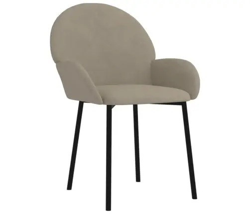 Virtuves Krēsli, 2 Gab., Gaiši Pelēks Samts Vidaxl