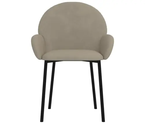 Virtuves Krēsli, 2 Gab., Gaiši Pelēks Samts Vidaxl