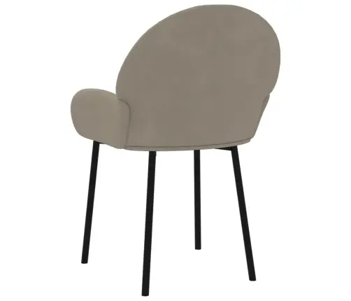 Virtuves Krēsli, 2 Gab., Gaiši Pelēks Samts Vidaxl