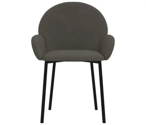 Virtuves Krēsli, 2 Gab., Tumši Pelēks Samts Vidaxl