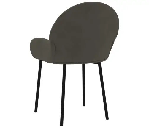 Virtuves Krēsli, 2 Gab., Tumši Pelēks Samts Vidaxl