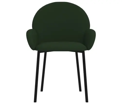 Virtuves Krēsli, 2 Gab., Tumši Zaļš Samts Vidaxl