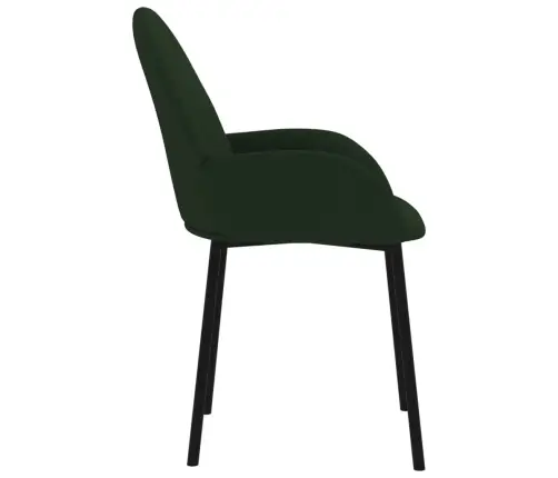 Virtuves Krēsli, 2 Gab., Tumši Zaļš Samts Vidaxl