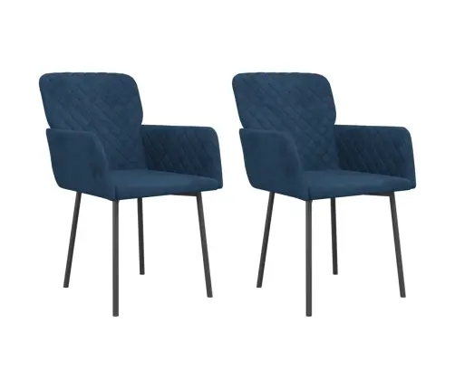 Söögitoolid 2 Tk, Sinine, Samet