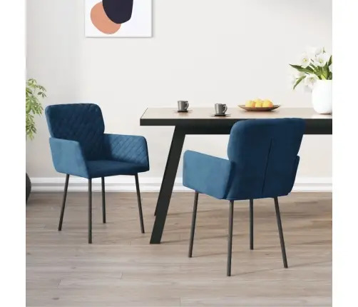 Söögitoolid 2 Tk, Sinine, Samet