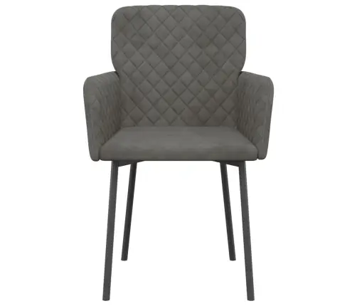 Virtuves Krēsli, 2 Gab., Tumši Pelēks Samts Vidaxl