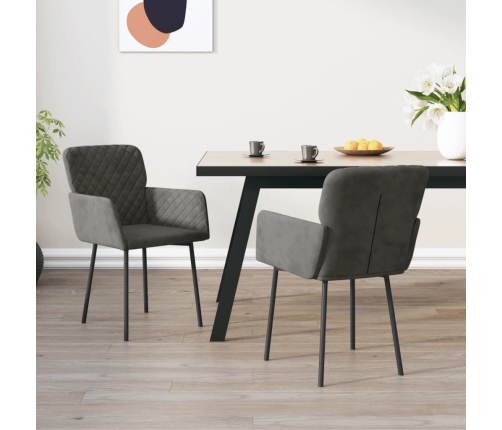 Söögitoolid 2 Tk, Tumehall, Samet