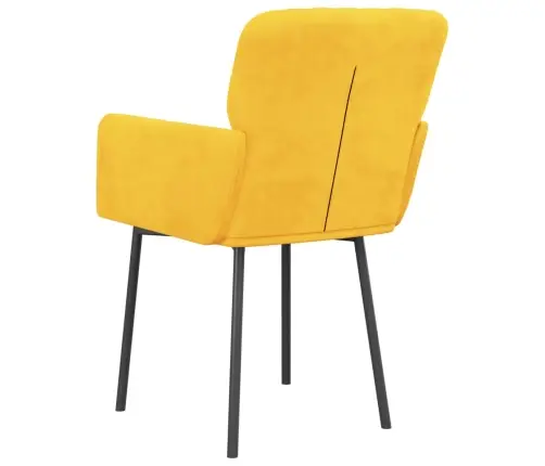 Virtuves Krēsli, 2 Gab., Dzeltens Samts Vidaxl