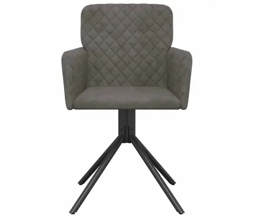 Grozāmi Virtuves Krēsli, 2 Gab., Tumši Pelēks Samts Vidaxl