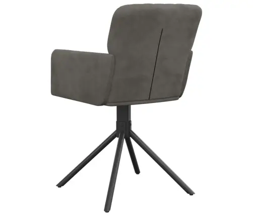 Grozāmi Virtuves Krēsli, 2 Gab., Tumši Pelēks Samts Vidaxl