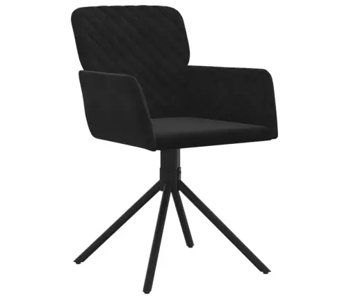 Grozāmi Virtuves Krēsli, 2 Gab., Melns Samts Vidaxl