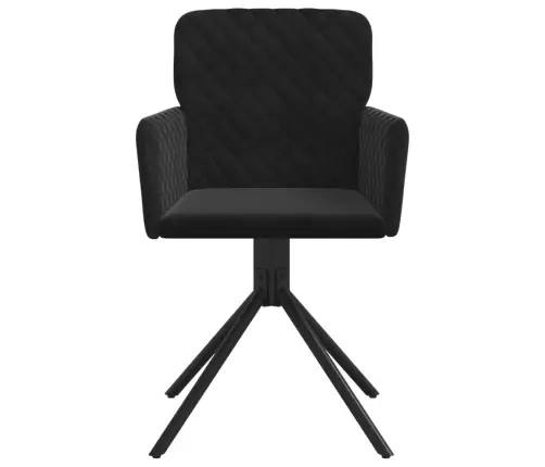 Grozāmi Virtuves Krēsli, 2 Gab., Melns Samts Vidaxl