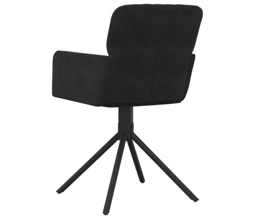 Grozāmi Virtuves Krēsli, 2 Gab., Melns Samts Vidaxl