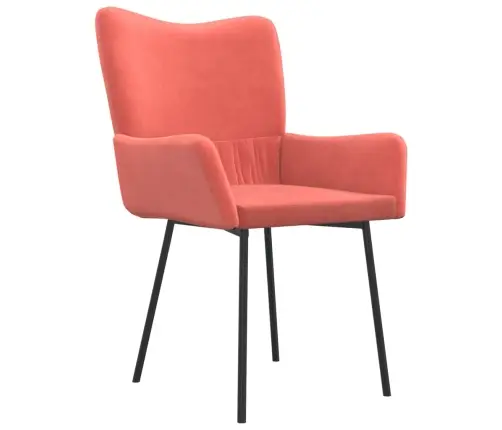 Virtuves Krēsli, 2 Gab., Rozā Samts Vidaxl Virtuves Krēsli, 2 Gab., Rozā Samts Vidaxl