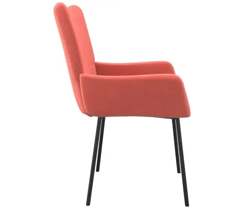 Virtuves Krēsli, 2 Gab., Rozā Samts Vidaxl Virtuves Krēsli, 2 Gab., Rozā Samts Vidaxl