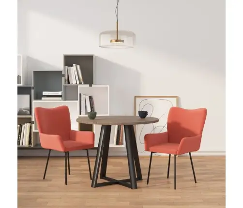 Virtuves Krēsli, 2 Gab., Rozā Samts Vidaxl Virtuves Krēsli, 2 Gab., Rozā Samts Vidaxl