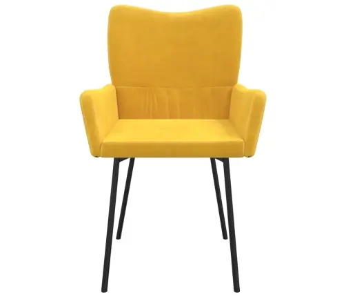 Virtuves Krēsli, 2 Gab., Dzeltens Samts Vidaxl