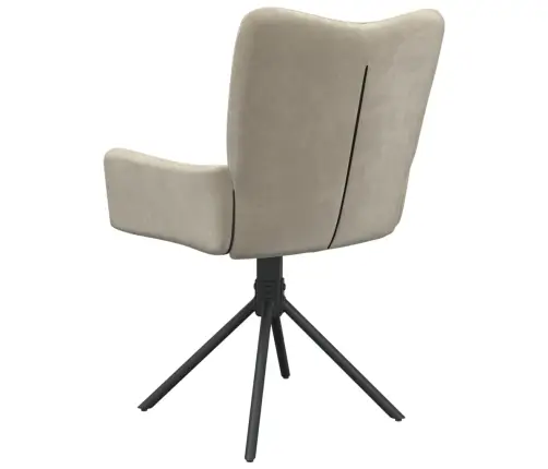 Pasukamos Valgomojo Kėdės, 2Vnt., Šviesiai Pilkos, Aksomas