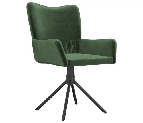 Grozāmi Virtuves Krēsli, 2 Gab., Tumši Zaļš Samts Vidaxl