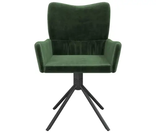 Grozāmi Virtuves Krēsli, 2 Gab., Tumši Zaļš Samts Vidaxl