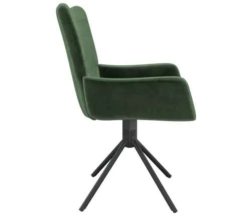 Grozāmi Virtuves Krēsli, 2 Gab., Tumši Zaļš Samts Vidaxl