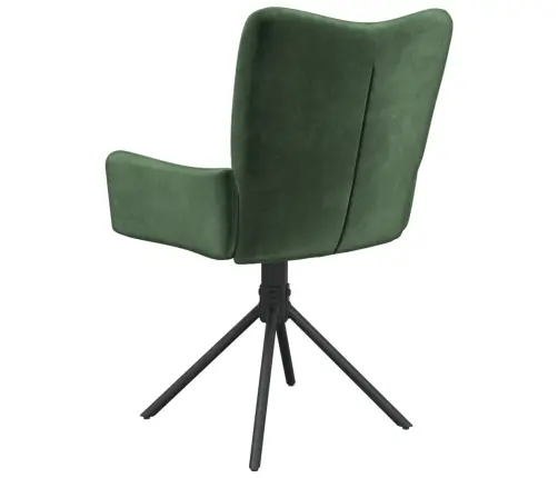 Grozāmi Virtuves Krēsli, 2 Gab., Tumši Zaļš Samts Vidaxl