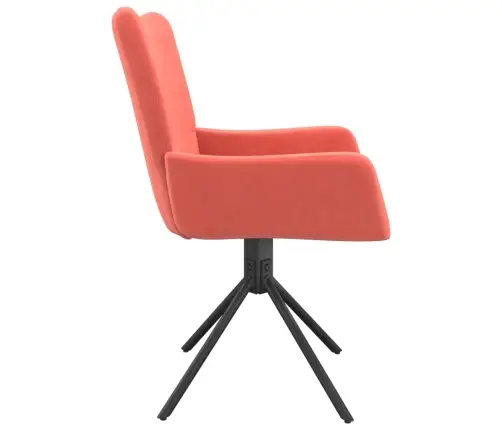 Pasukamos Valgomojo Kėdės, 2Vnt., Rožinės Spalvos, Aksomas