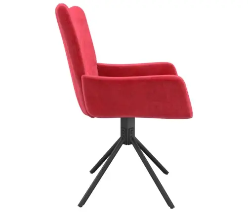 Grozāmi Virtuves Krēsli, 2 Gab., Vīnsarkans Samts Vidaxl